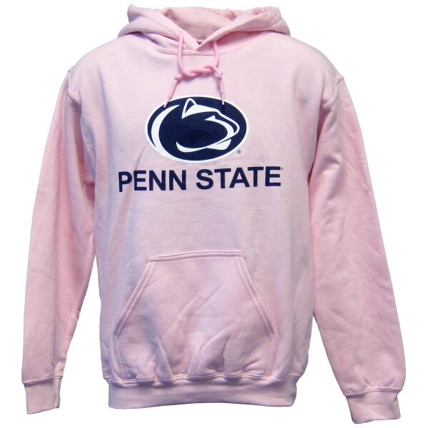 pink hooded sweatshirt with Penn State below Athletic Logo